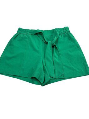 7th Avenue Design Studio Green High-Waist Tie Front Shorts Size S